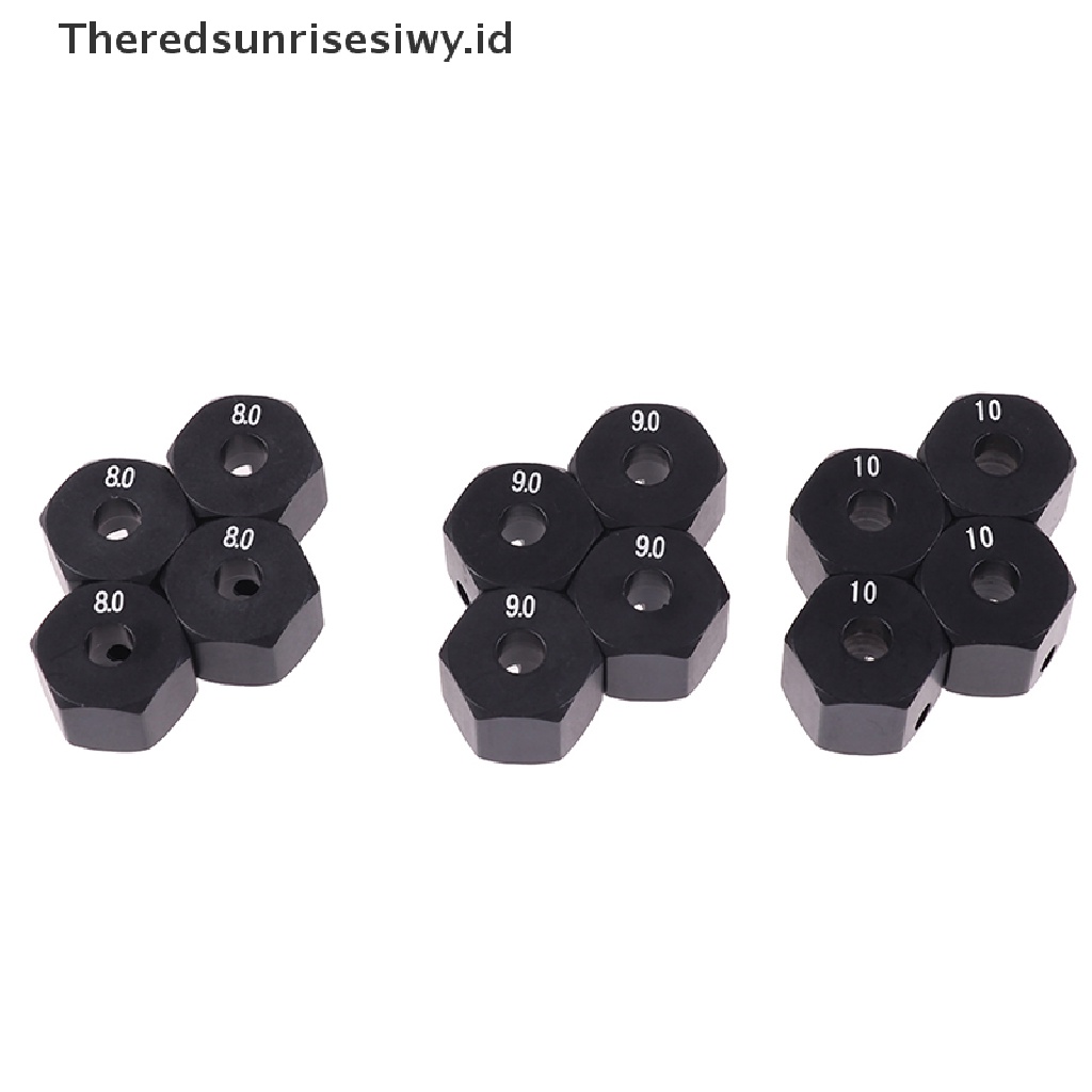 (Theredsunrisesiwy.Id) 4pcs Adapter Hex Hub Roda 12mm Untuk Mobil Sport Rc Hsp 1 / 10 Skala 8 9 10mm