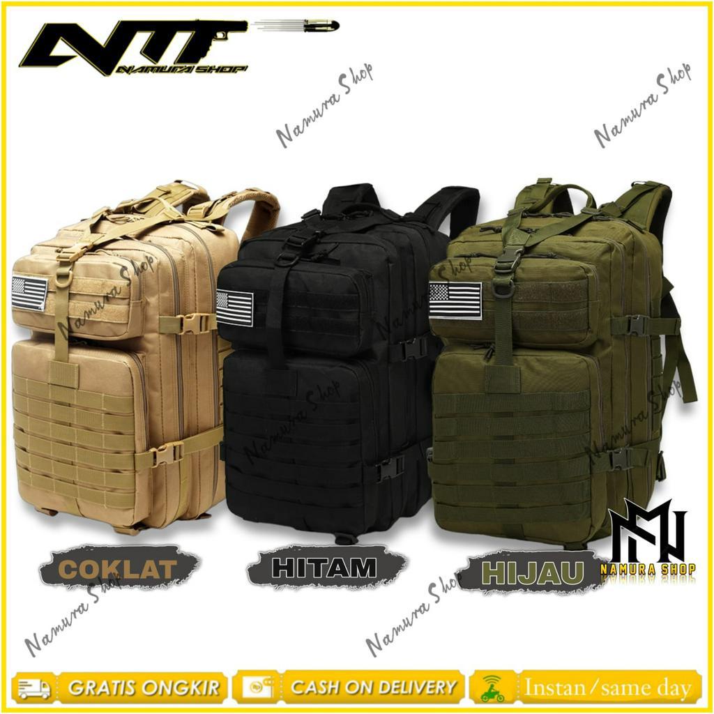 Tas Tactical 915 Tas Ransel pria Tas pria 45-50 L Tas Ransel Bahan Canvas Nilon