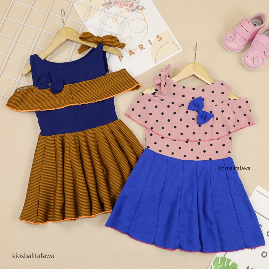 Dress Rachel uk Bayi 3-12 Bulan / Dres Sabrina Baju Baby Perempuan Import New Anak Gaun Pesta Born babycinnamon