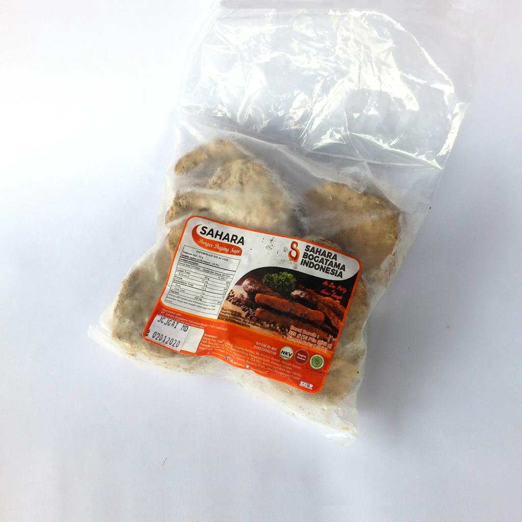 Daging Burger Sahara Sapi Premium isi 10 Pcs