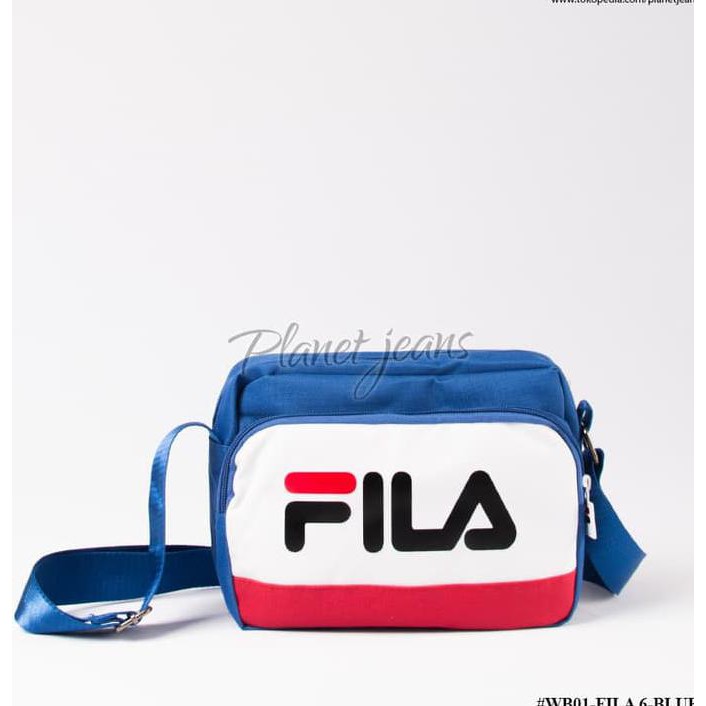 Fila Shoulder Bag pria wanita bum waist bag tas selempang kecil Biru
