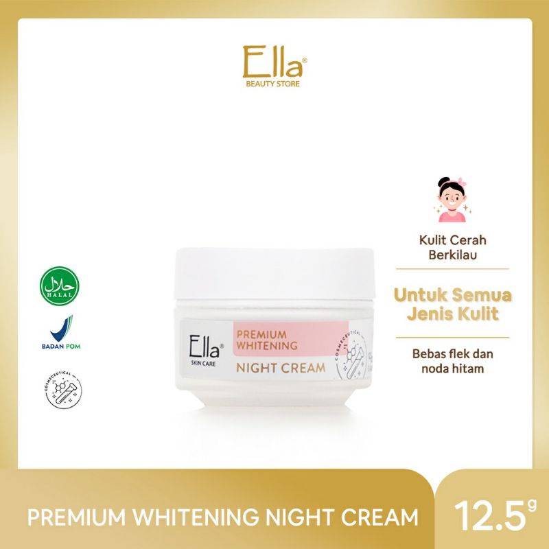 ELLA SKINCARE Premium Night Cream Krim Malam Whitening Bumil