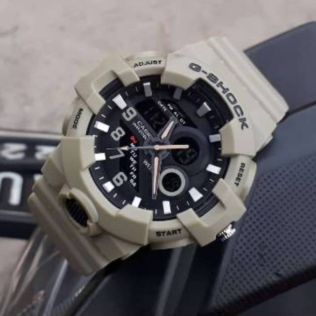 Jam Tangan Casio GA Water Resist Renang - Cream