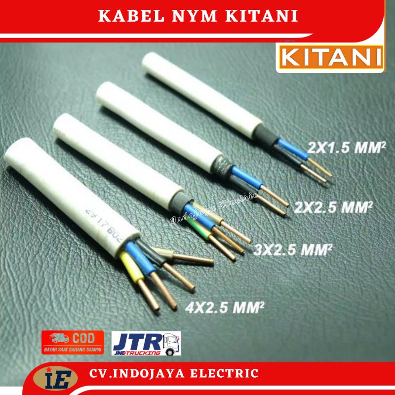 Kabel Lstrik Kitani NYM 2x1,5 Panjang 50 meter Kabel NYM 2x1.5 Kawat Tunggal Kabel Listrik Kabel Instalasi listrik Kabel NYM 2x1 5 Kabel Kawat Kabel Tembaga Murni Kabel Berkualitas Kabel Terbaik