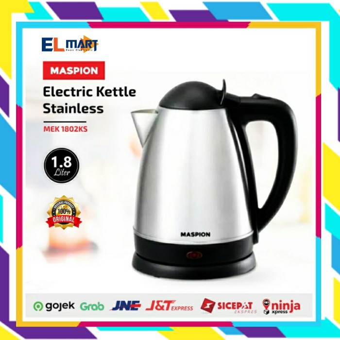 Maspion Kettle Listrik 1,8L MEK 1802KS 1802 KS Ceret Teko Pemanas Air