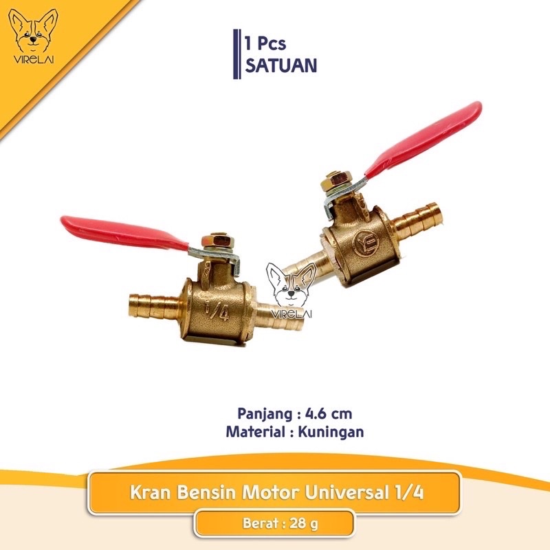 PROMO KRAN BENSIN KUNINGAN 1/4 XL / KRAN BENSIN MOTOR