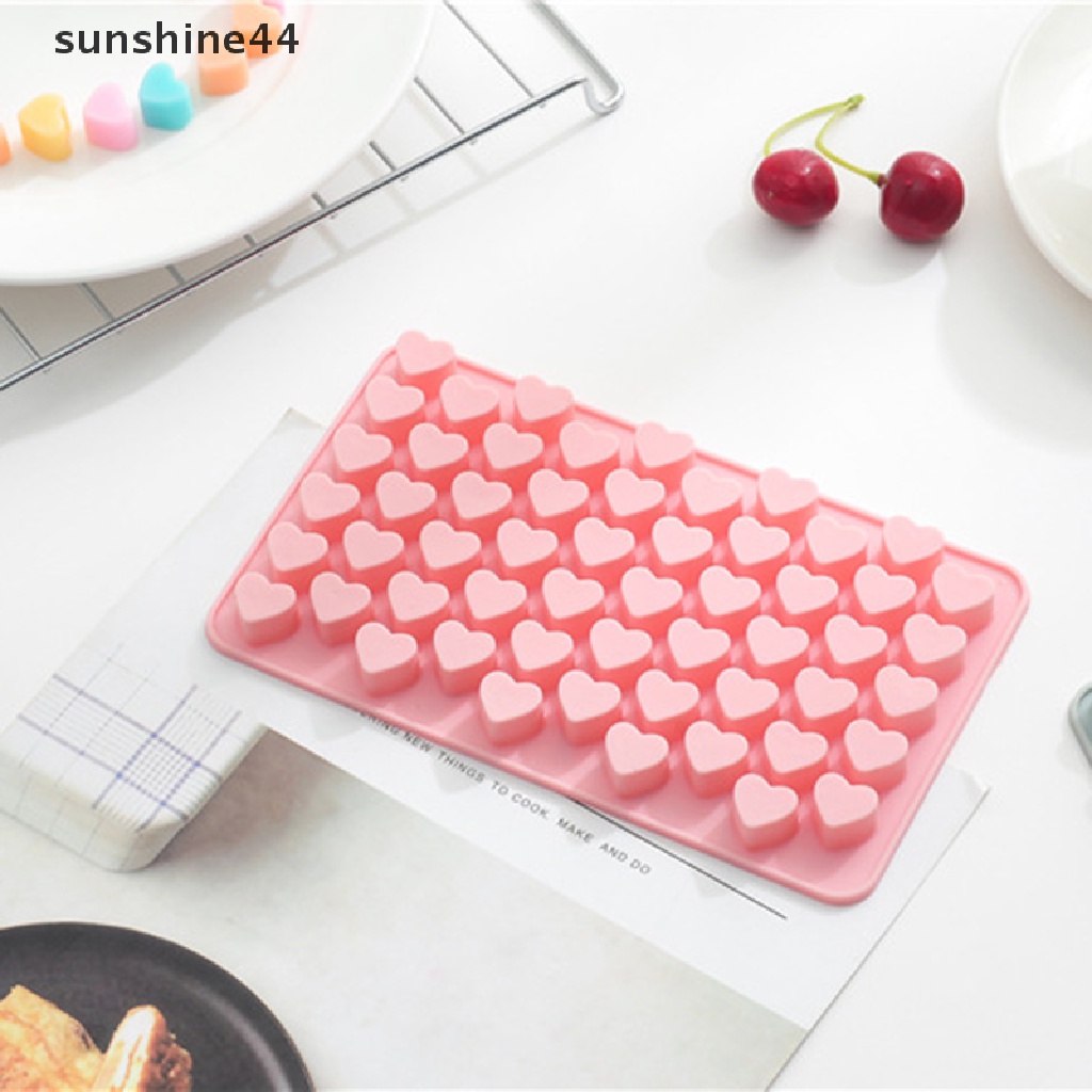 Sunshine Cetakan Es Batu / Cokelat / Fondant / Kue Bentuk Hati Mini Bahan Silikon