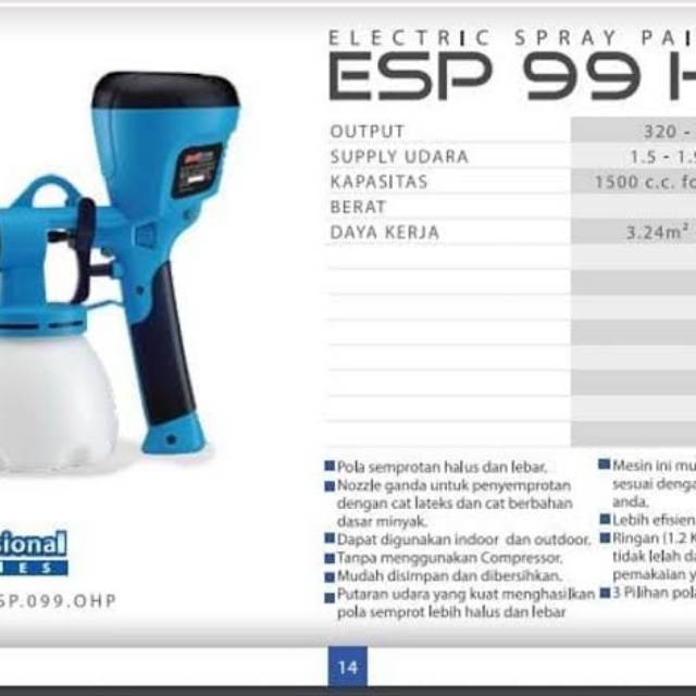 multipro esp 99 hp spray gun electric