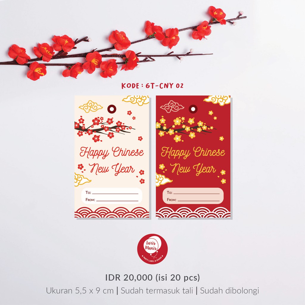 

Gift Tag / Hang Tag / Label Souvenir Imlek Chinese New Year (GT-CNY 02)