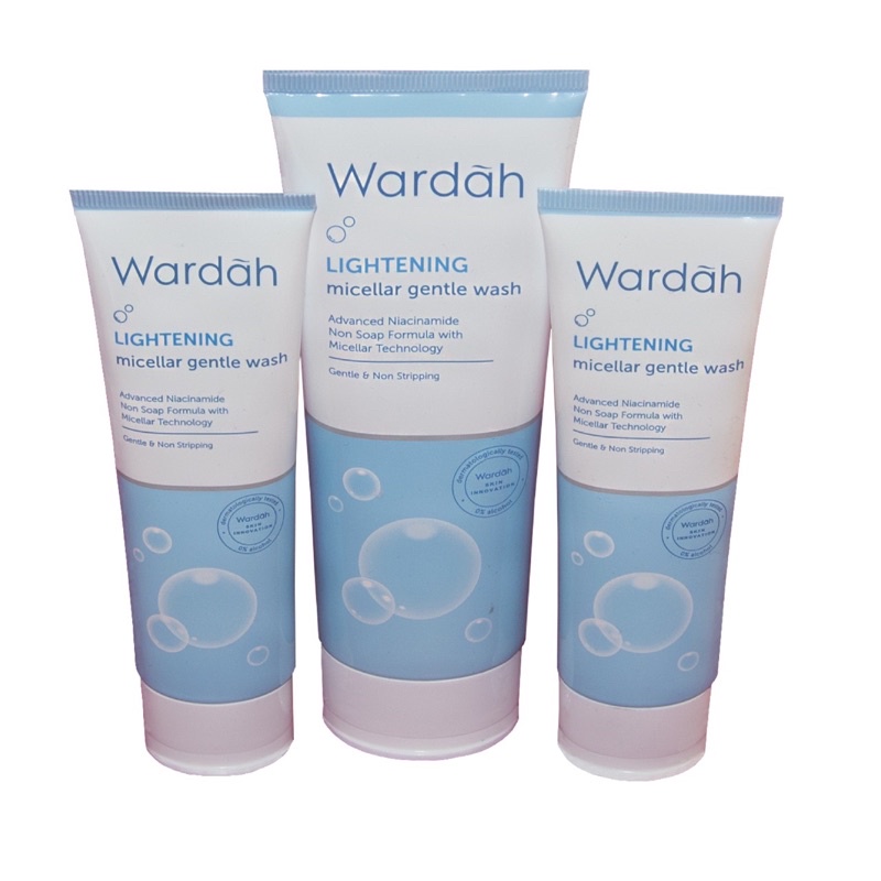 `ღ´ PHINKL `ღ´ ᘺᗩᖇᕲᗩᕼ Wardah lightening micellar gentle  wash biru pembersih wajah mencerahkan