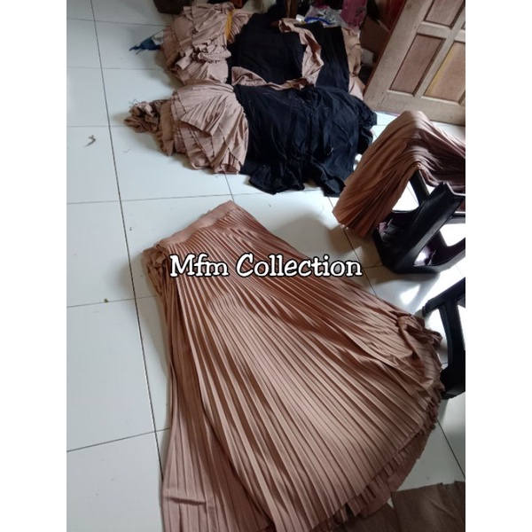 ROK PLISKET PREMIUM Pinggang kerut karet