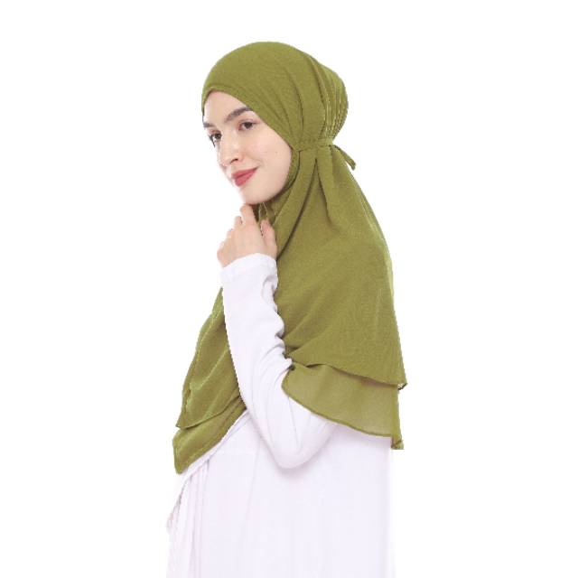 TERMURAHH!!! HIJAB / JILBAB DEWASA - BERGO MARYAM INSTAN 2LAYER - BEST SELLER - BAHAN CERUTY PREMIUM