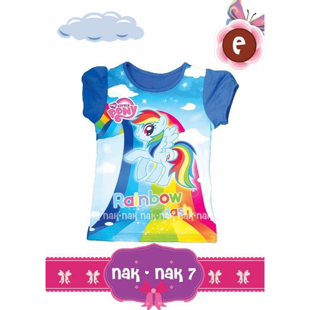 Atasan anak perempuan rainbow dash / kaos anak perempuan