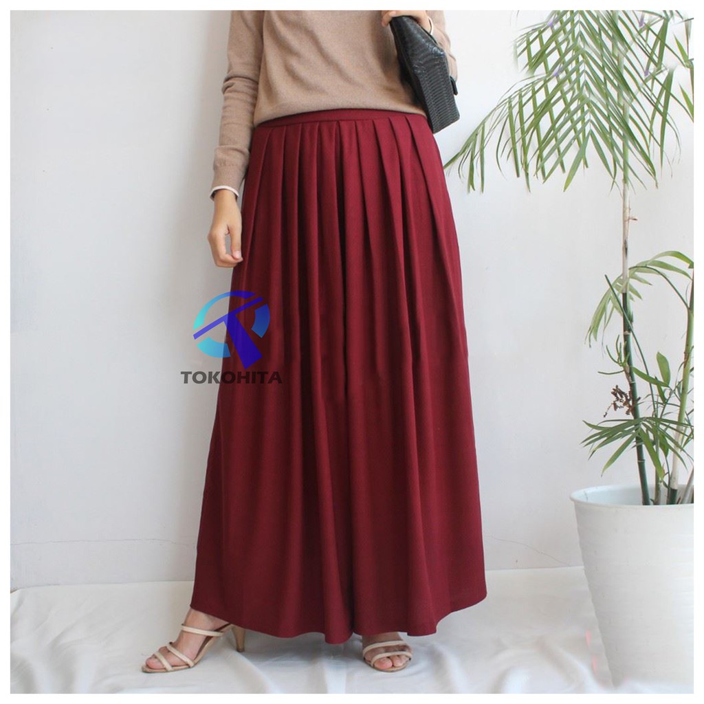 Kulot Panjang Klok Rempel Payung Bahan Moscrepe Morashop-3