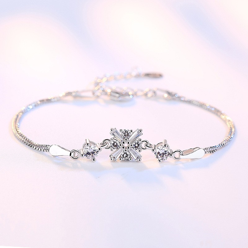 Gelang Perak Asli / Bracelet S925 / Sterling Silver /Wanita Korea Unik bracelet / Charm Gelang pria & Wanita / Gelang Couple / Gelang TitaniumA6-O