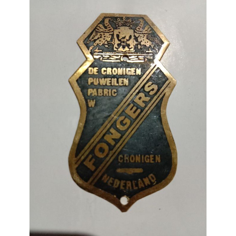 FONGERS Emblem / Plat / Logo Sepeda Onthel