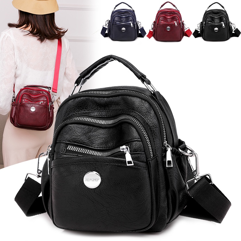 Crossbody Shoulder Bags gendong Multifungsi Selempan Backpack  sling bag Tas wanita ransel  bisa Tote tangan tas bahu impor tas 7136