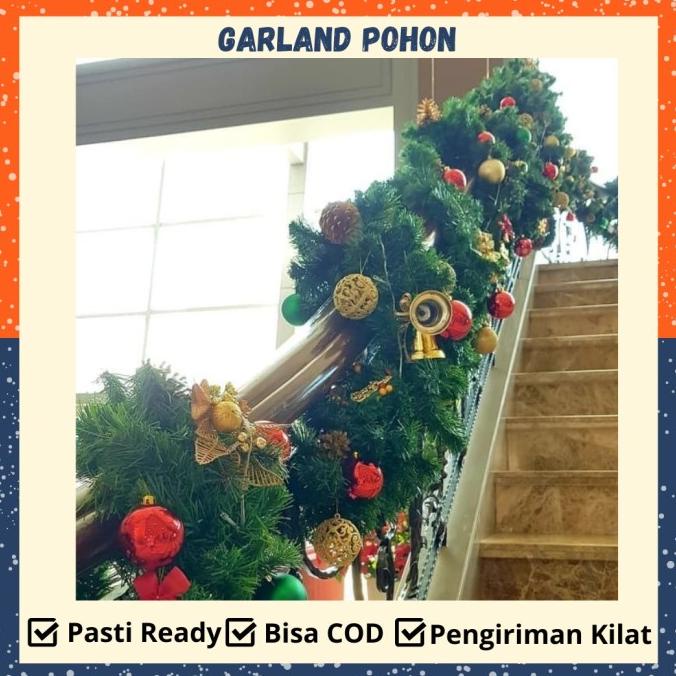 

Aksesoris Pohon Natal / Garland Natal / Daun Garland Hijau 2 Meter