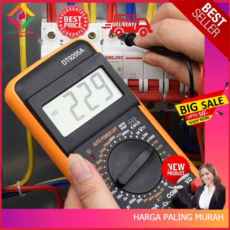 RICHMETERS Pocket Size Digital Multimeter - DT9205A