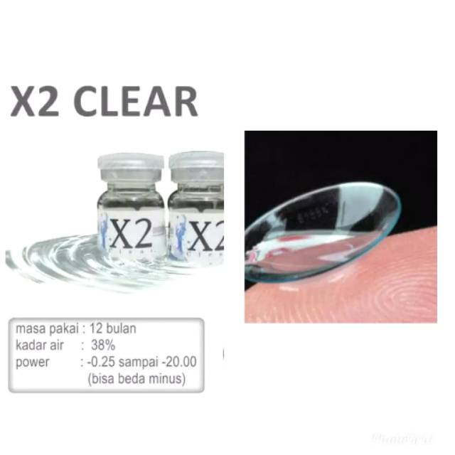 SOFTLENS X2 CLEAR MINUS (-10.50 s/d -20.00) PRE-ORDER