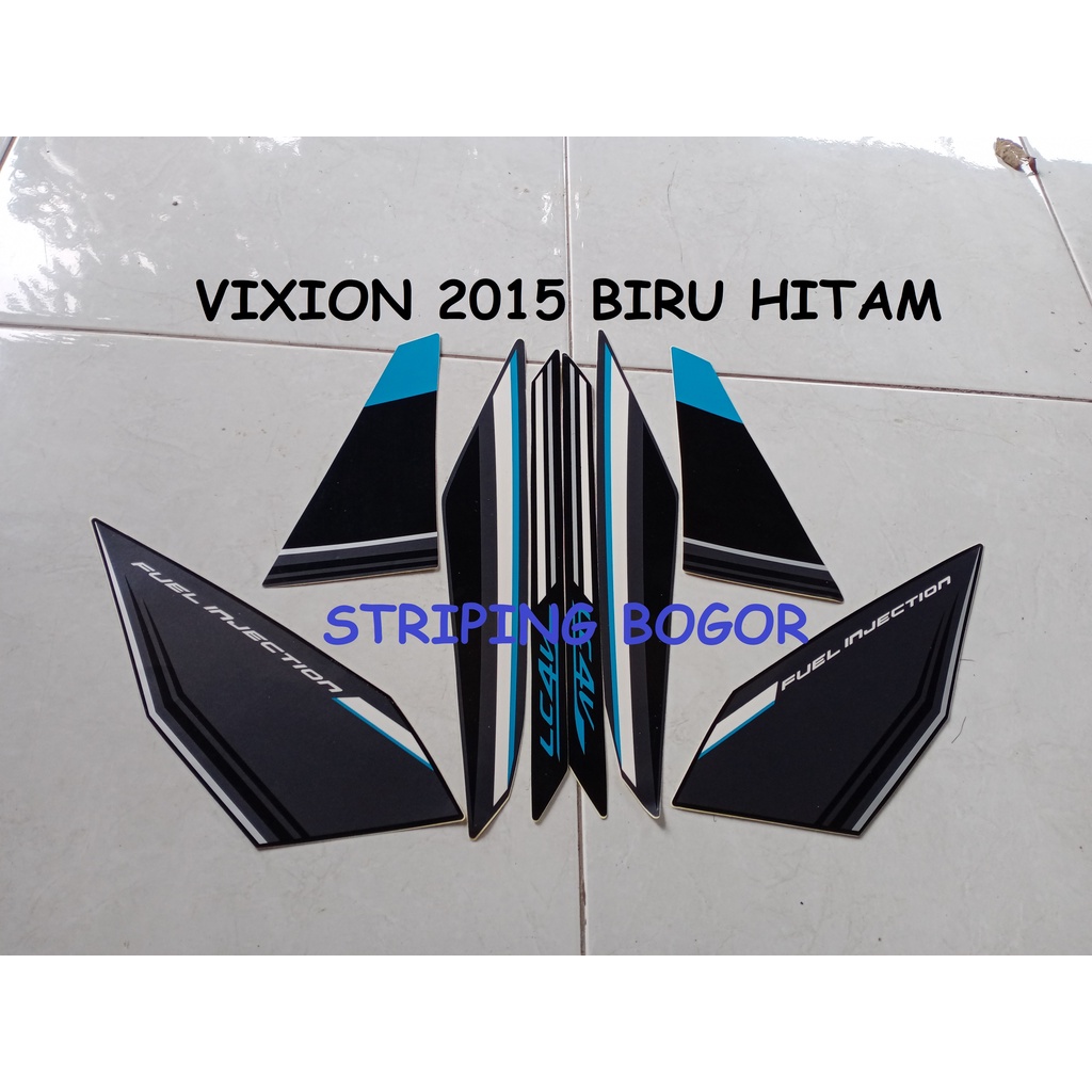 StikerStriping  Motor Yamaha Vixion 2015  Biru Hitam