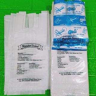 Cetak Sablon Tas  Plastik Kresek Kemasan Packing  Ukuran 