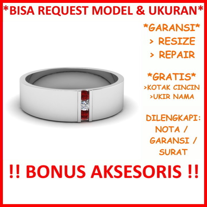 Gratis Tulis Ukir Nama Bisa Pesan Model Garansi Silver Asli Cincin Kawin Perak Tunangan Nikah Id227
