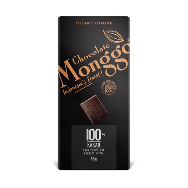 

MONGGO DARK CHOCOLATE 100% OF COCOA 80GR