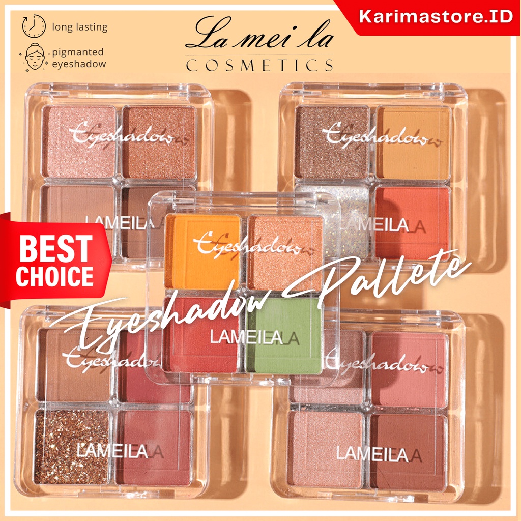 [ORIGINAL] Eyeshadow palette Lameila 4 Warna/eyeshadow palette/Eyeshadow Lameila/eyeshadow gliter/eyeshadow lameila/kosmetik mata