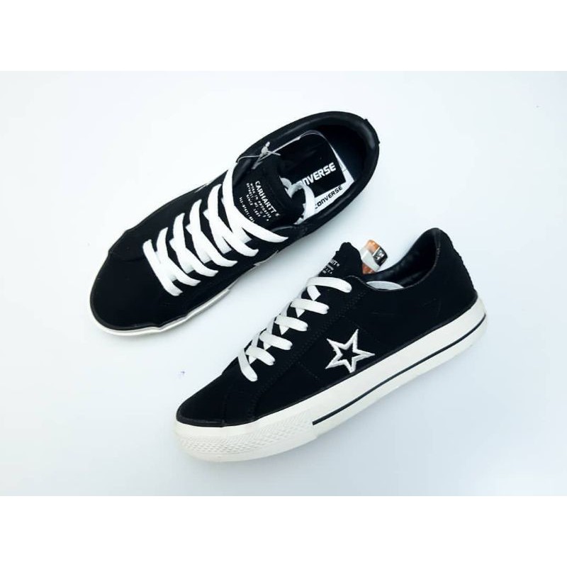 SEPATU IMPOR CONVERSE ONE STAR PREMIUM VIETNAM SNEAKERS KASUAL BLACK WHITE KADO HADIAH HITAM