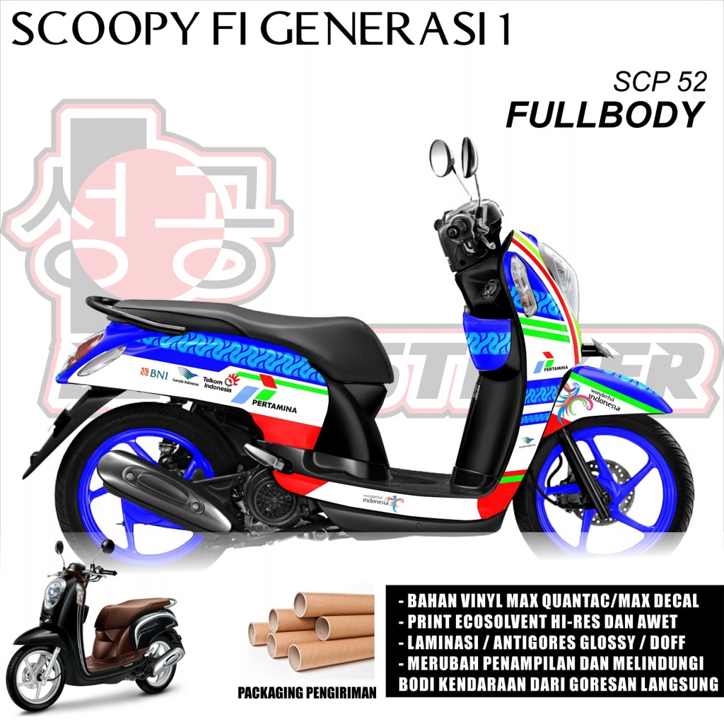 DECAL STICKER SCOOPY FI 2013 2014 2015 2016 MANDALIKA FULLBODY SCP 52
