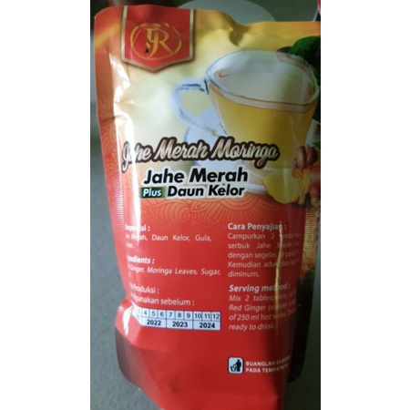 

JAHE MERAH BUBUK + DAUN KELOR HERBAL KEMASAN 250 gr