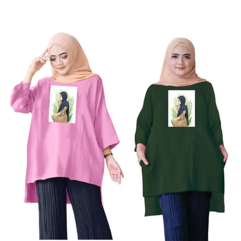 Tunik Jumbo Hijab Girl / Atasan Wanita XL-XXL