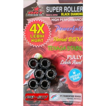 ROLLER BRT AEROX NMAX LEXI 9 GRAM 11  GRAM 13 GRAM ROLER BRT BLACK DIAMOND MIO M3 SOUL GT XEON X RIDE 125 LOLER RACING BRT NMAX 150 155 AEROX 150 155 NEW FREE GO LEXI 125 XEON KARBU 9 11 13 GRAM ROLLER ECER MIX BRT NMAX GHIO MOTOR SHOP