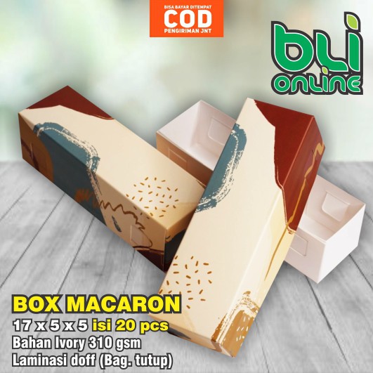 

Dus Macaron 17 x 5 x 5 isi 20pcs / Box Kue / Kotak Kue Macaron / Kemasan Kue Macaron / Packaging Kue