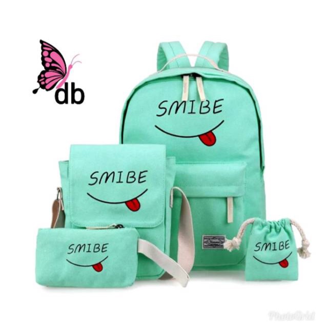 Ransel 4in1 murah smibe best seller /  ransel anak sekolah / ransel backpack lucu