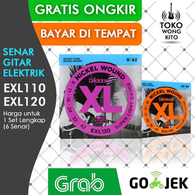 Senar Gitar Elektrik D'Addario EXL120 EXL110