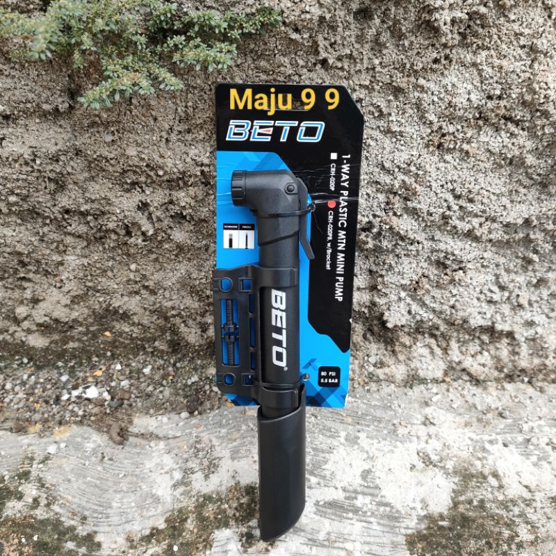 Pompa Mini 1 Way Plastik Portable BETO Mini Pump 2 in 1 Pompa sepeda Pentil Kecil dan Pentil Besar