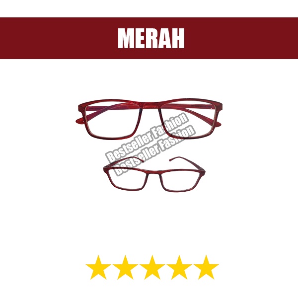 (Bayar di Tempat) Kacamata 100% Anti Blueray Retro Kotak Eyeglasses kacamata unisex kacamata fashion Kacamata Model Korea FREECASE