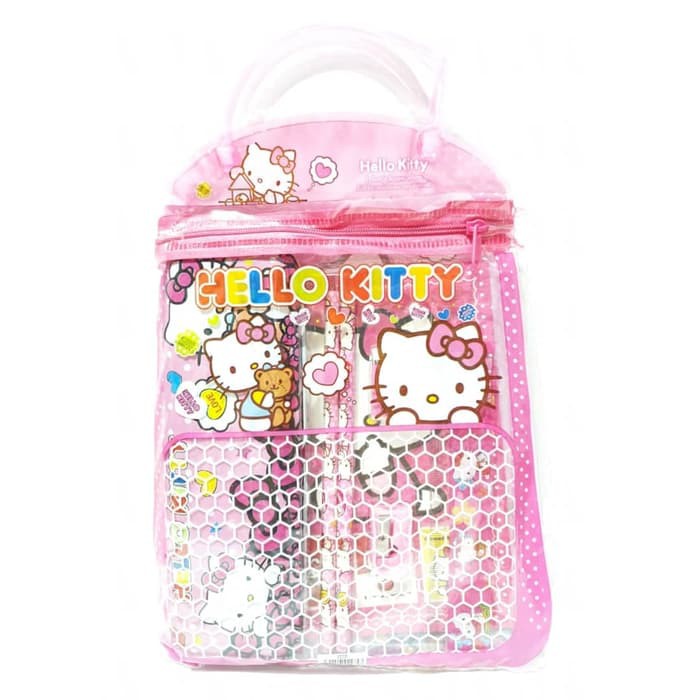

Stationery Set Tas Kotak Pensil Hello Kitty Alat Tulis Anak Pink