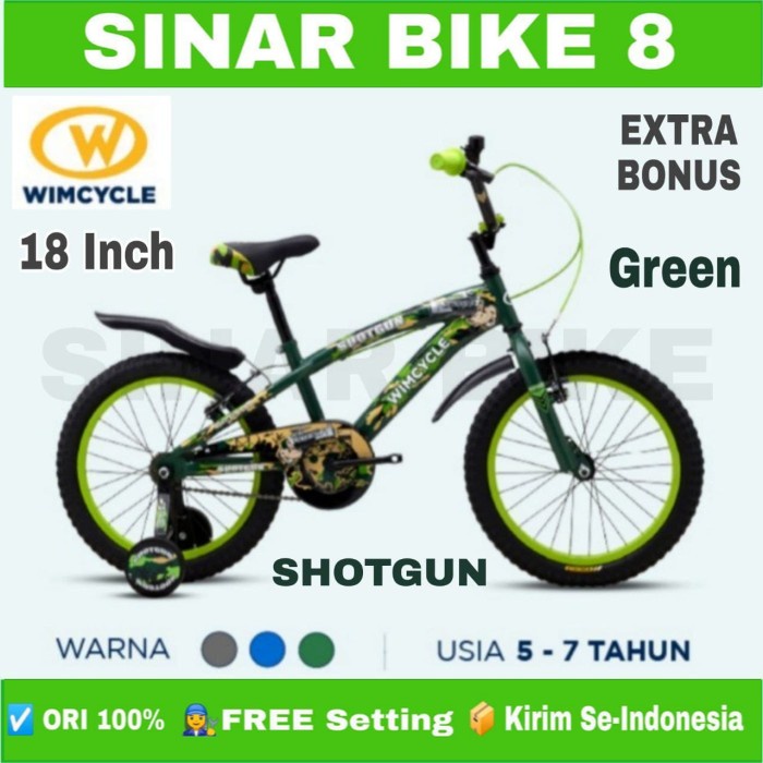 Sepeda Anak Laki Ukuran 16&quot; 18&quot; dan 20 Inch BMX WIMCYCLE SHOTGUN Garansi Resmi