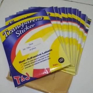Label Undangan Tom Jerry 103 Transparan Transparant T J Labels