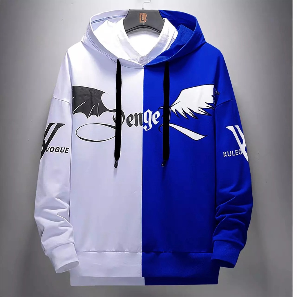 Hoodie Pria / Hodie Pria / Jaket Pria / Sweater Hoodie Vaque Kombinasi Bahan Fleece UK L-XL