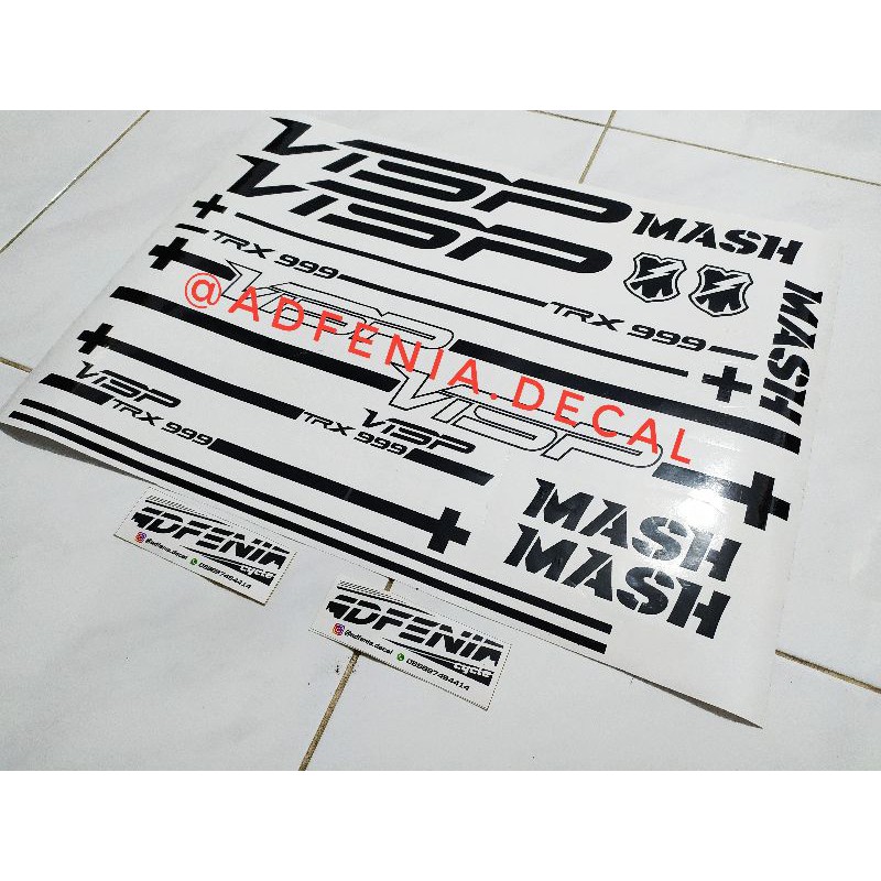 Decal Stiker Frameset Visp Trx 999 Die Cut Cutting Sticker VISP TRX 999