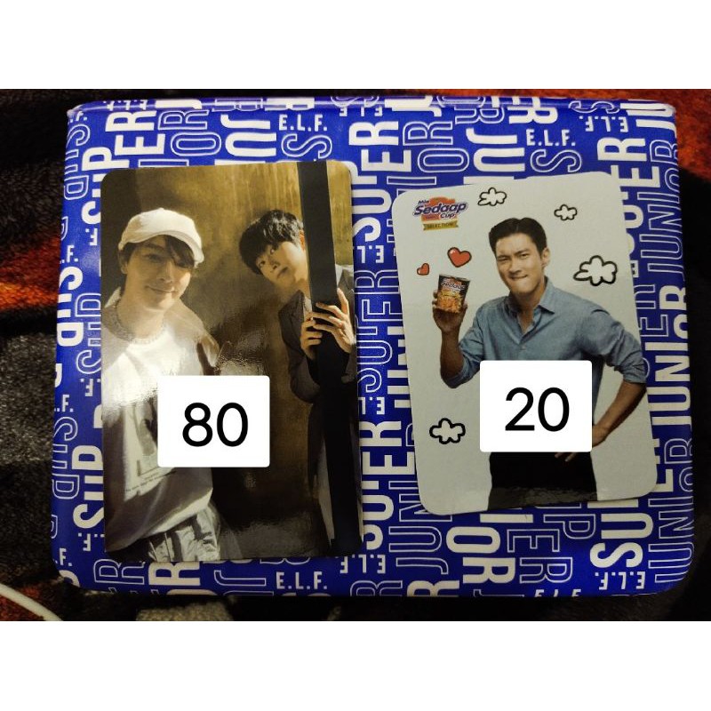 BOOKED Photocard Donghae Eunhyuk Bad Blood, Siwon limited Sedaap cup