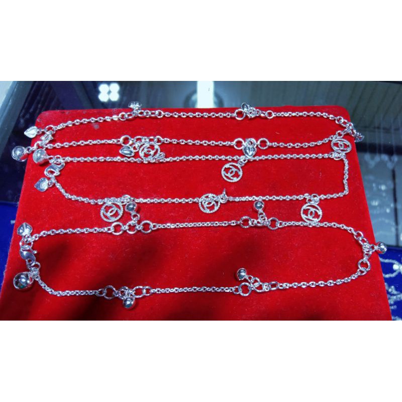 Gelang kaki perak utk Dewasa