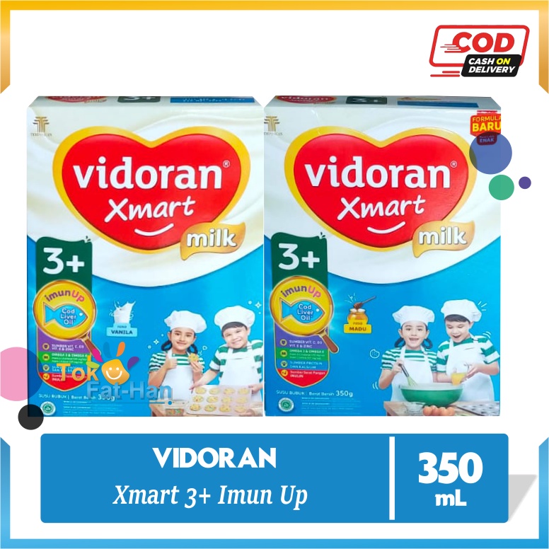 

VIDORAN Xmart 3+ Imun up Susu Formula Madu 350gr / Susu Pertumbuhan Untuk Usia 3-5 tahun