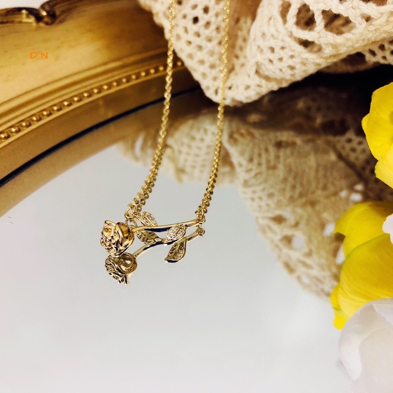 Kalung Titanium Flower Korea Fashion Style Trending Premium