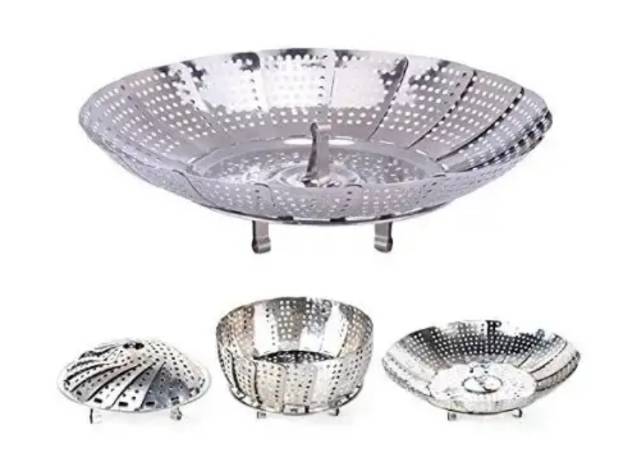 [350gr] Steamer Basket alat tempat kukus kukusan stainless bunga mekar dapur