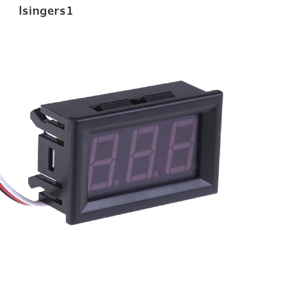 (lsingers1) Voltmeter digital DC 0-30V 3 Kabel Dengan Layar LED Untuk Mobil / motor